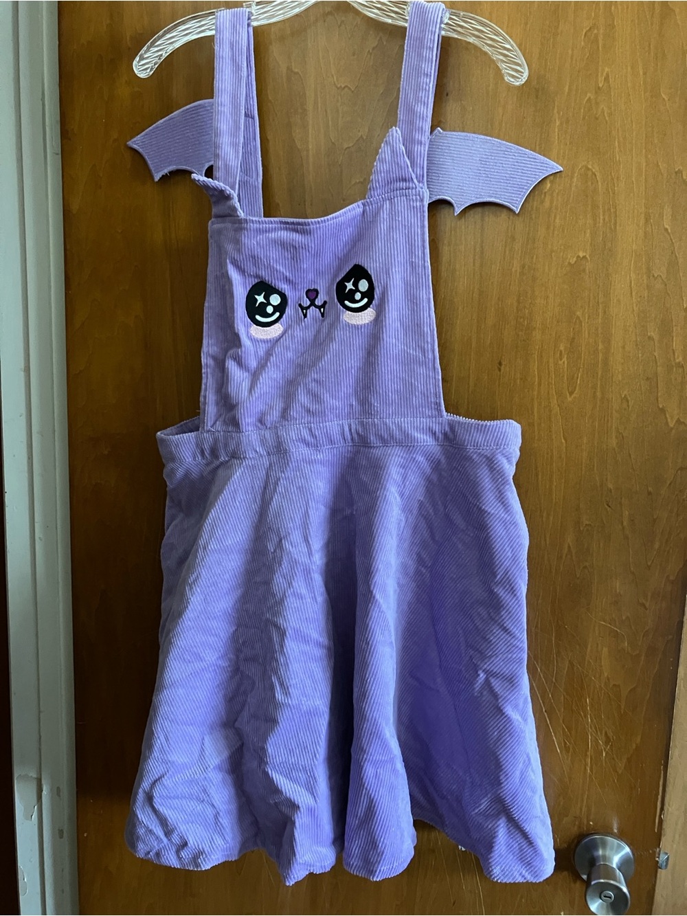 Lavender Corduroy Batwing Pinafore Dress Size XL